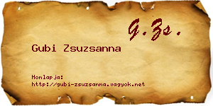 Gubi Zsuzsanna névjegykártya